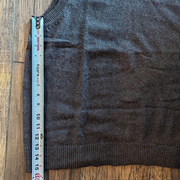 Banana Republic Mens L Brown Luxury Cashmere Blend Pullover V-Neck Sweater Vest. - Picture 13 of 13